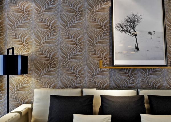 Embossed Modern Removable Wallpaper with Removable Vinyl Material 0.53*10M