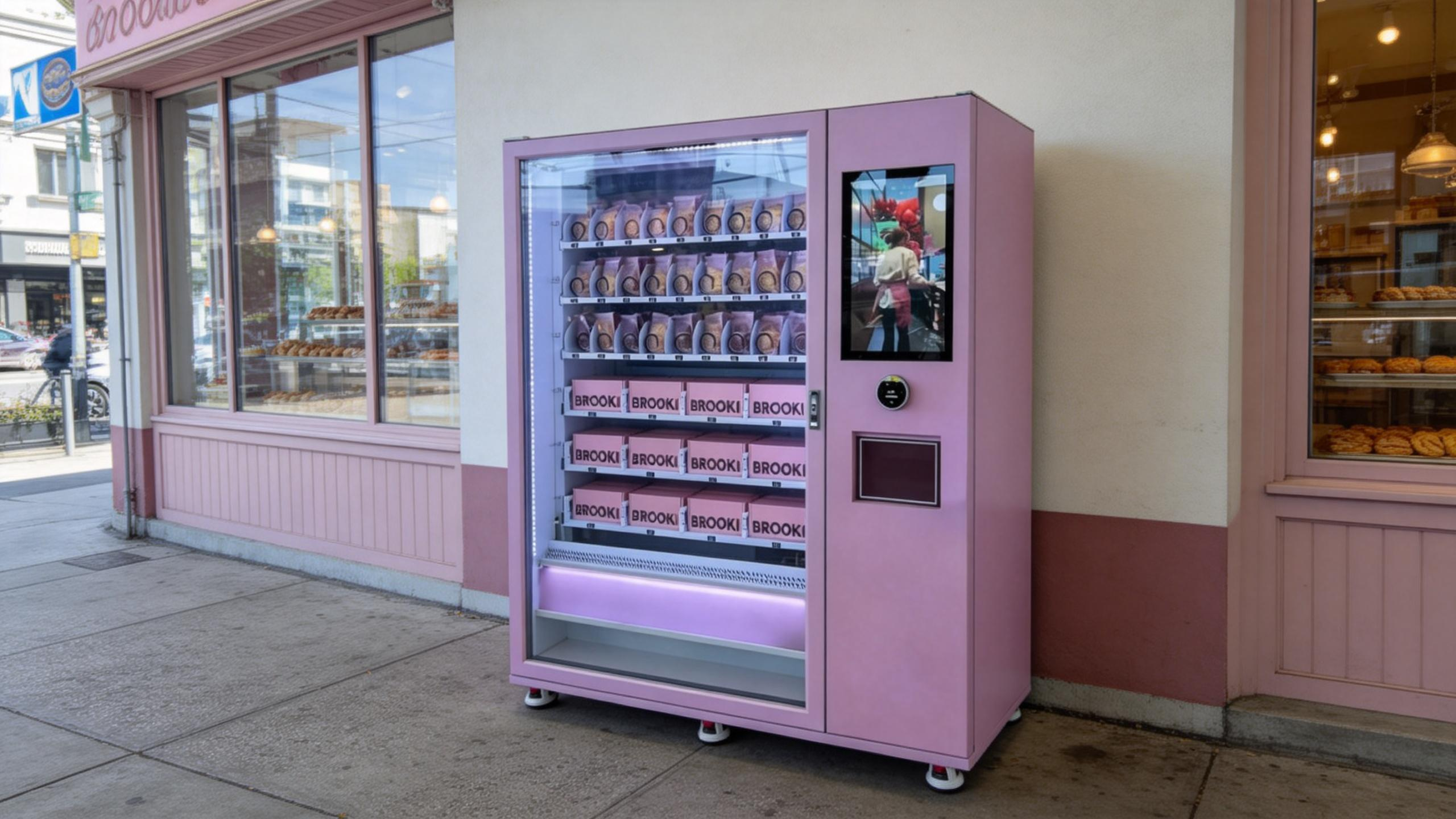WEIMI Big Capacity Cookie Vending Machine With Elevator for Cookie & Bread Shop Owner