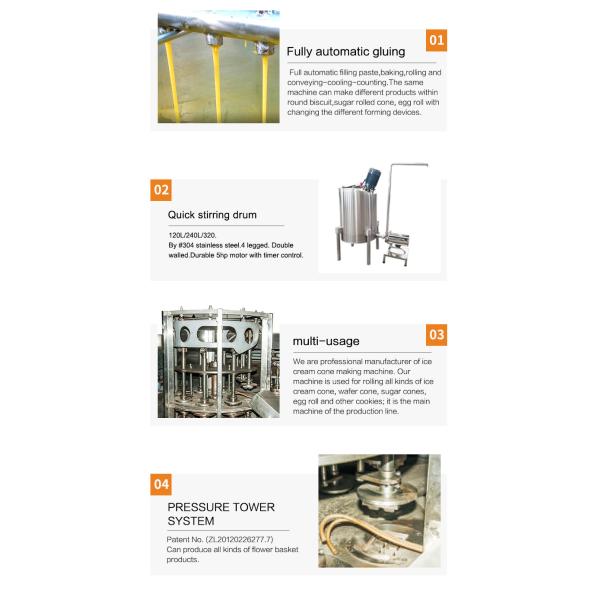 Производственной линии корзины вафли нержавеющей стали цель автоматической Multi