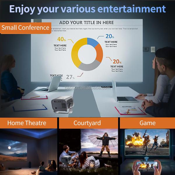 High Brightness Smart Projector HD Display 1280*720P LCD Portable Video Beamer Android 13 LED Lamp 2G RAM Bag Fire 503