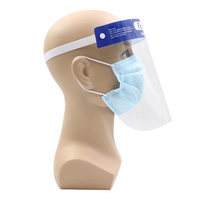 Transparent Splash Face Shield / Face Protection Shield PET Material CE Certification