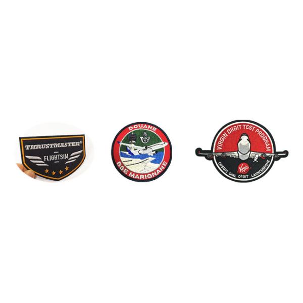 Airline Uniform Clothing Embroidery Patches / Custom Embroidered Iron On Patches