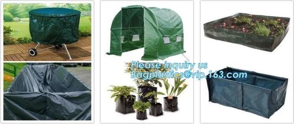 Outdoor Large Capacity Garden Gallon Waterproof Green Lawn PE Woven Waste Bags, Reusable Yard Waste Bags