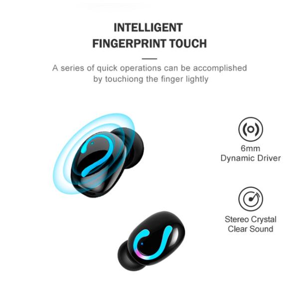 IPX5 Waterproof 10m Power Bank Earphones Danamic Driver For Sports