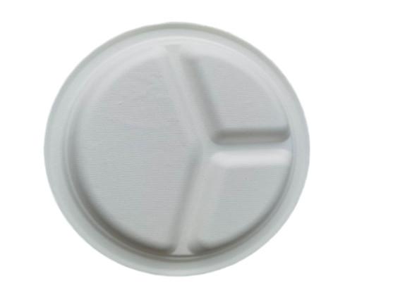 10inch disposable dinner compartment plates biodegradable sugarcane bagasse for restaurant and party use