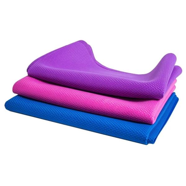 Natural Rubber Yoga Mat, Ultra-Thin foldable Mat, Non-slip Portable Yoga Blanket Travel Pad,Hot Yoga Mat-Blue