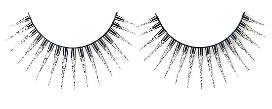 Synthetic Hair Glitter Yellow False Eyelashes Dramatic , Twinkle Eyelashes