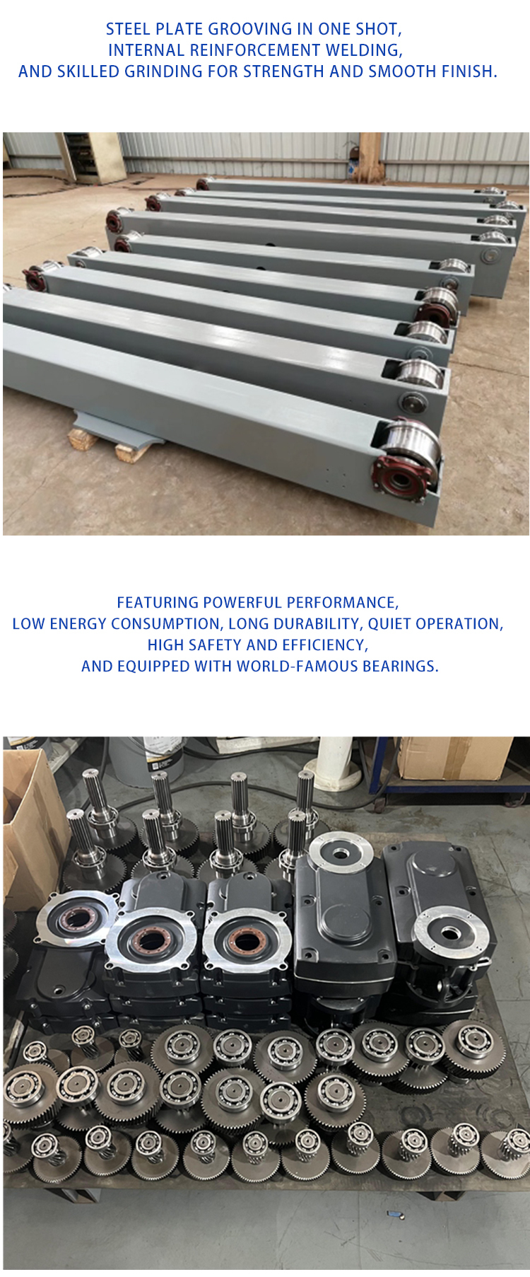 Heavy Duty 400mm Double Flanged Crane Wheel for 10  Ton 1-3M Span Crane Trolley Traveling End Carriage