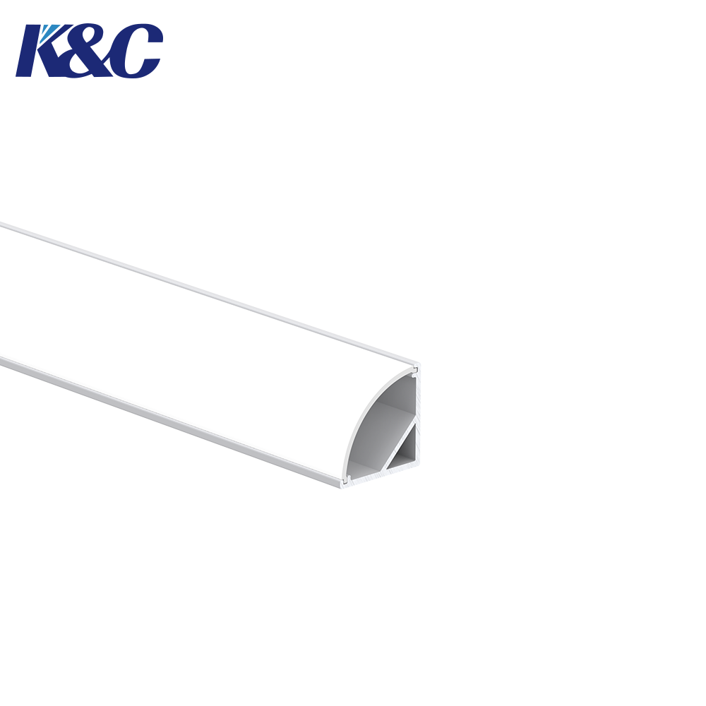 6063 T5 Aluminum Alloy LED Corner Aluminium Profile with 90-Degree Corner Installation and Sandblasting Oxidation