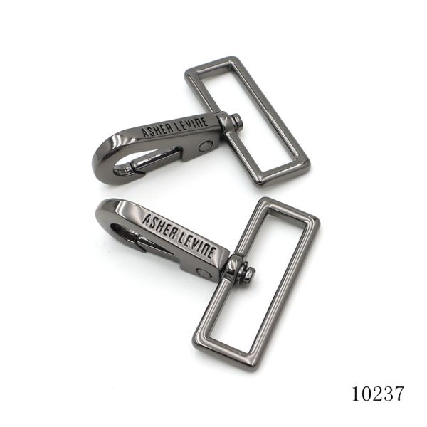 Gunmetal Swivel Snap Hook 38mm Heavy Duty Snap Hooks With Clear Logo Engraved