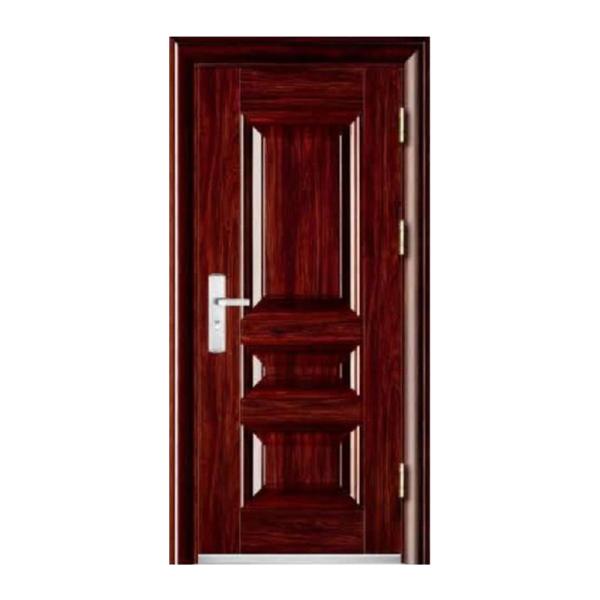2024 Factory Price 48 Inch Wood Grain Security Door Metal Exterior Steel Main Door Design Residential with Smart Lock