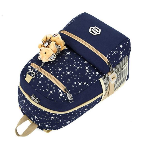 Star Printing Trendy School Backpacks , Teenage Girl's Rucksack School Bag