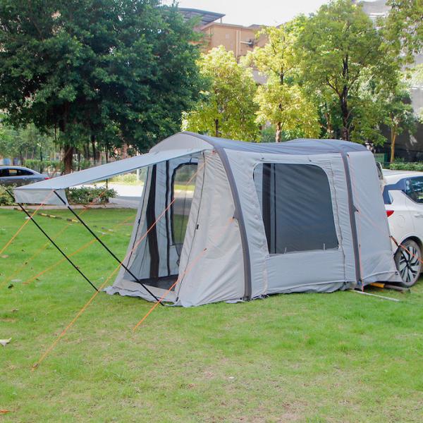 149.6*70.8*70.8Inch Grey Waterproof PU2000MM Coated Polyeseter 210D Spacious SUV Air Camping Tent With UV Protection