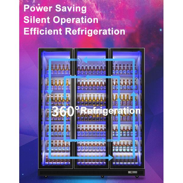Large Capacity Beer Display Fridge / Glass Door Cold Drink Refrigerator