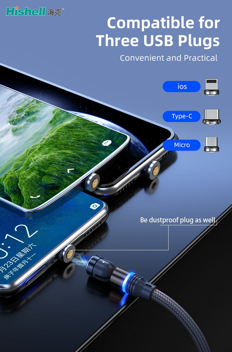 Multicolor кабель магнитных данных USB