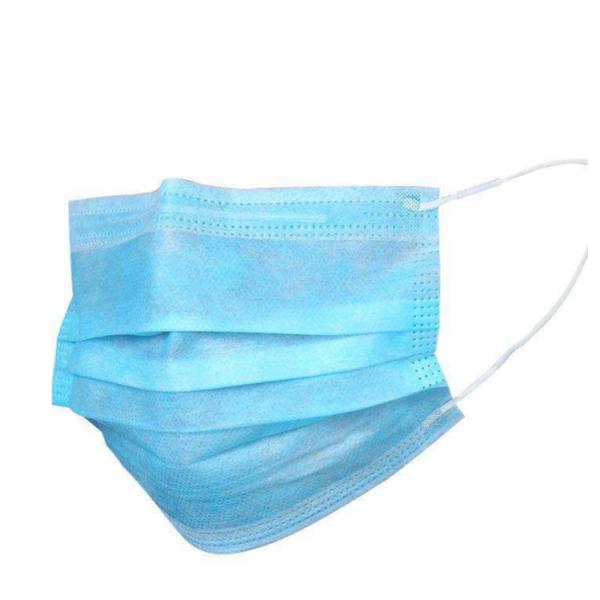 3 Ply Disposable Earloop Face Mask Non Woven Anti Virus Anti Dust Blue