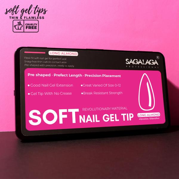 DIY Nail Art Natural Straight Full Cover Xxl Coffin Nail Tips Bulk No c Curve Custom Logo Soft Gel X Nails Tips