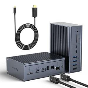 18 Portos Thunderbolt Docking Station 2 HDMI Dock Hub Para compatibilidade de exibição HDMI 8K/4K