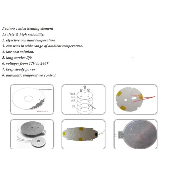 220V 300W Waterproof Mica Heating Element Automatic Temperature Control