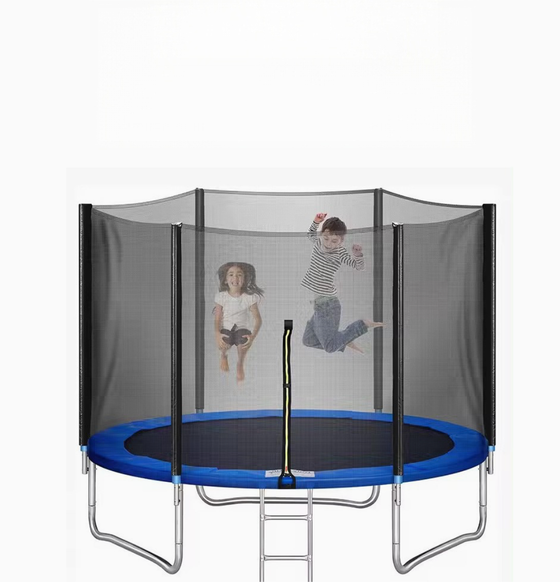 Outdoor Trampoline engineered with child safety features and non slip jumping surface for family friendly outdoor fun