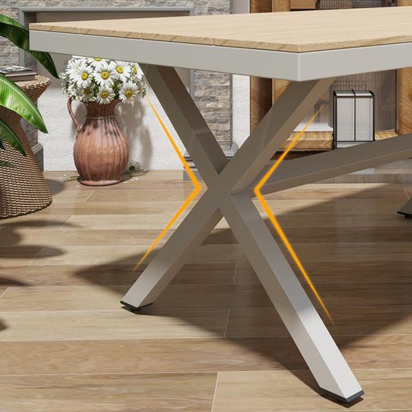 Garden Patio Furniture Outdoor Dining Table, Waterproof with 4 Chairs for Cafe and Restaurants,Small Coffee