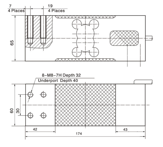 Aluminum Alloy Single Point Load Cell For Platform Scales & Automatic Checkweighing WL-118  Large Platform (600x600mm)  