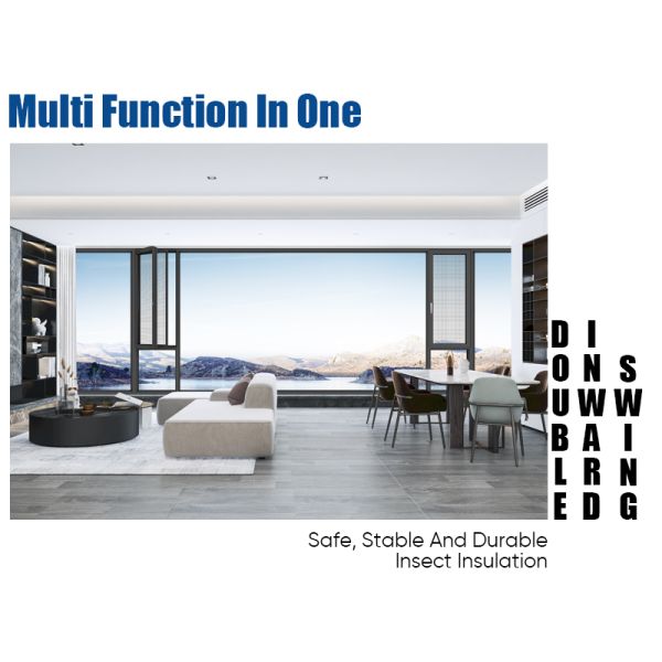 Multi Function Thermal Insulation Soundproof Housing Aluminium Tilt and Turn Casement Window