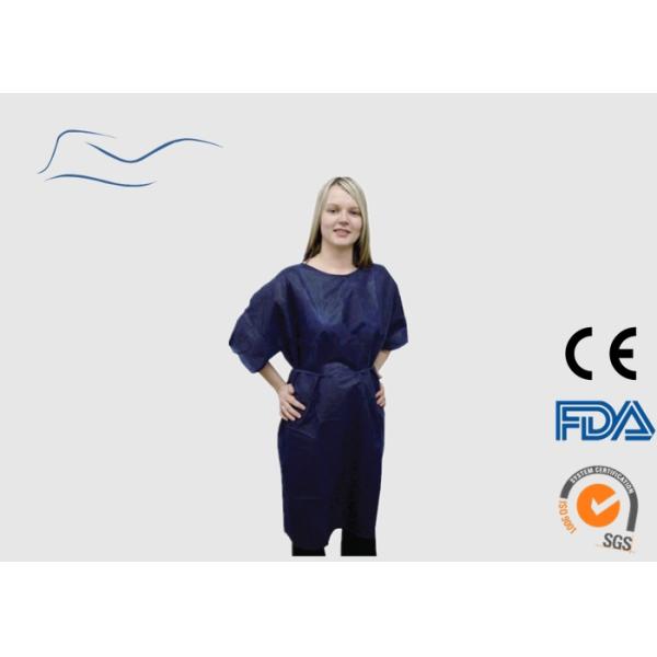 Breathable Disposable Patient Gowns Ties On Neck And Waist Type 35G