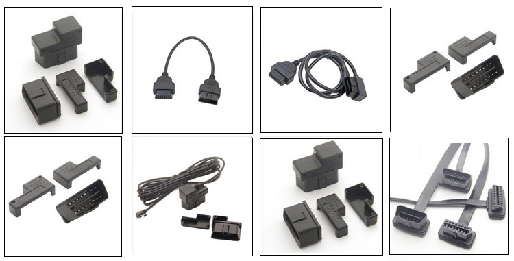 Подгонянный соединитель OBD2 OBD II OBD 2 мужчины Pin 12V 24V 16 женский с замком для аппаратуры автомобиля диагностической
