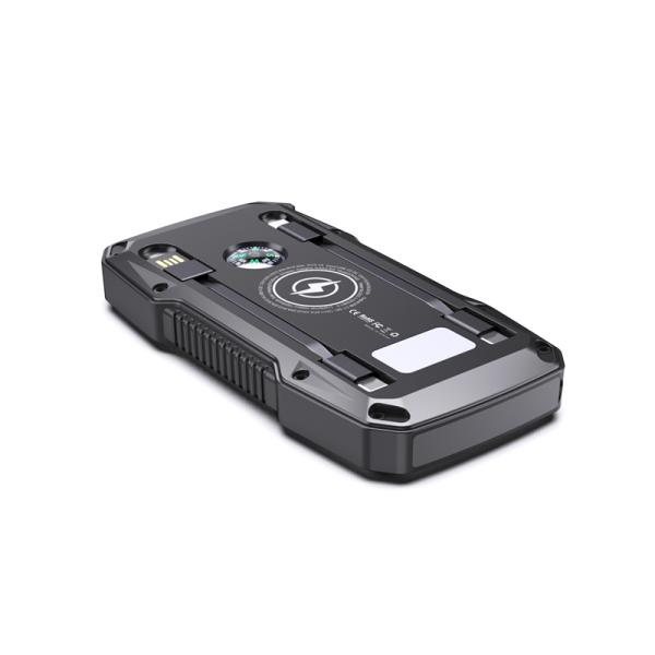 Outdoor Solar Power Bank 10000mAh IPX65 Waterproof 22.5W Fast Charge Power Bank With Compass