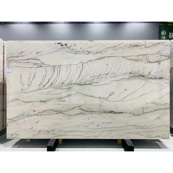 Brazilian Fish - Belly White Marble Luxury Stone Book-match Background Feature Wall Luxurious Flooring Stone