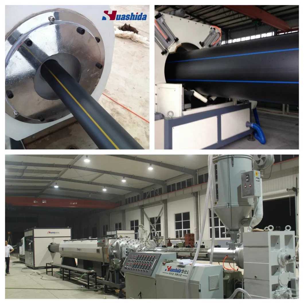 Máquina de fabricación de tuberías de plástico para suministro de agua y gas a presión sólida de HDPE