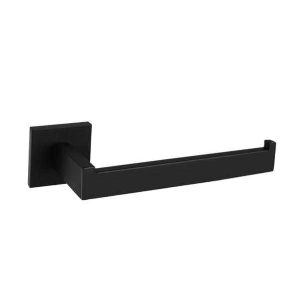 black Bath Accessories Toilet Brush Holder Stainless Steel Wall Mounted Paper Dispenser Six-piece Set hook