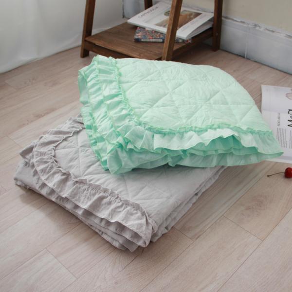 Washable Cotton Throw Blanket , Quilted Multiple Colors Luxury Throw Blanket