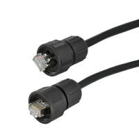 Norme droite/à angle droit du connecteur CAT5E CAT6A deux d'IP67 RJ45