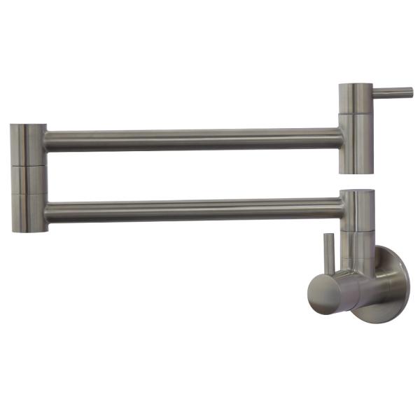 Steel 304/316 material Wall Mount Folding 360 Swivel Double Joint Spout Kitchen Sink Water Tap Faucet Pot Filler