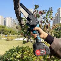 Máquina portátil sem fio de pilhas para serrada de cadeia Mini 6 polegadas Serra elétrica sem fio