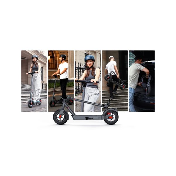 B20 10''*2.5 630W Folding Electric Scooter with LCD and Front & Rear Shock Absorberr 36v  Foldable Bike Supply Lithium Battery