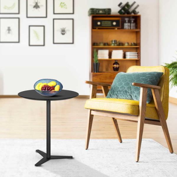 Círculo preto de Tomile tabela de extremidade da sala de visitas de uma altura de 26,59 polegadas para os restaurantes C130-6