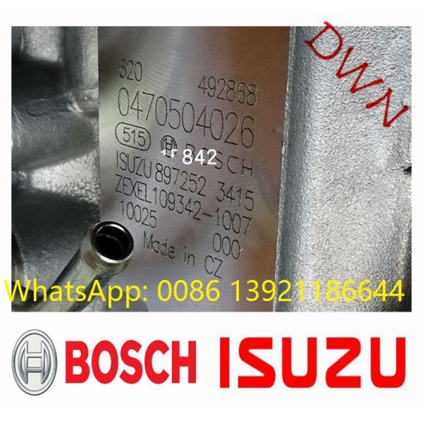 BOSCH 0 470 504 026 bombas diesel 0470504026 = 8-97252341-5 = 109342-1007 de la inyección de carburante 0il para el motor diesel del isuzu 4hk1