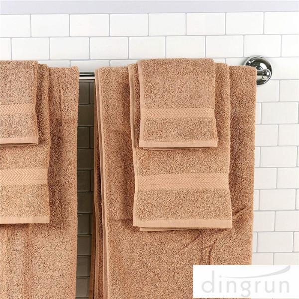 100% Cotton 6 Piece Absorbent Towel Set Bath Towel Hand Towel Wash Towel