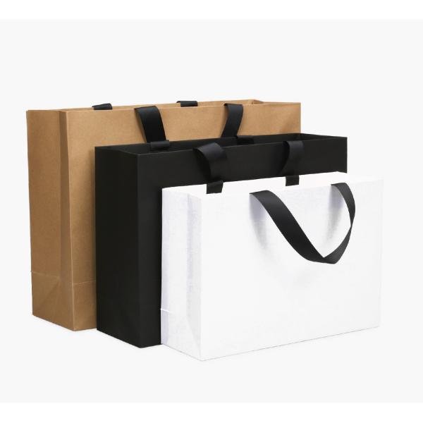 Переработанные биоразлагаемые бутиковые бумажные пакеты для покупок