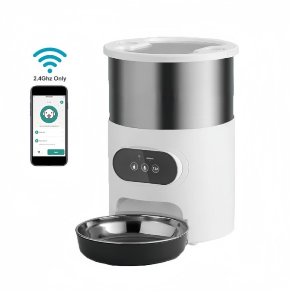 3L Automatic Smart Pet Feeder WiFi Timed Feeding Voice Prompts Food Grade Stainless Steel