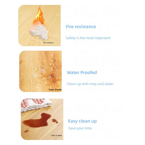 LVT Wood Flooring 2.0 Mm Protective Wear Layer 0.07mm Water-Proofed