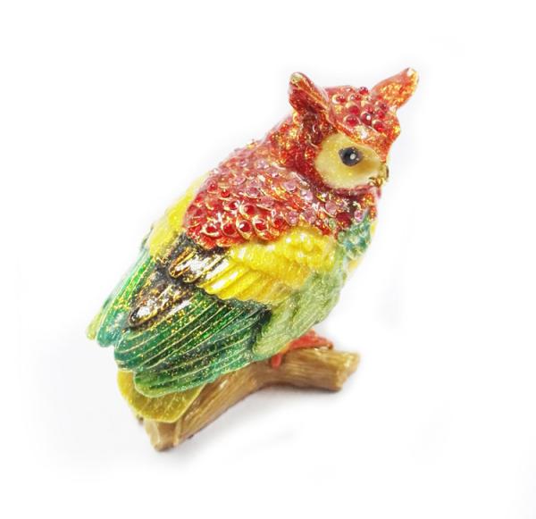 bird metal jewelry box owl bird trinket boxes owl alloy animal trinket jewelry box