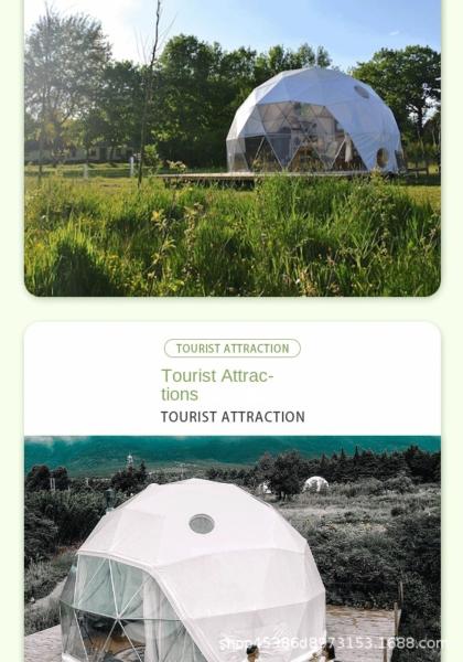 Custom 6m Transparent Starlight Camping Tent with Bathroom