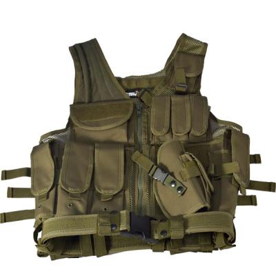 Gilet tactique militaire réglable avec le matériel en nylon de bandoulières démontables