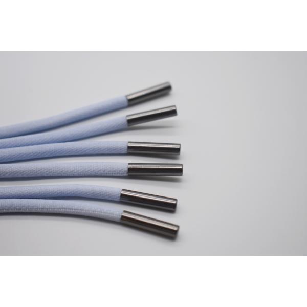 Мягкий сплетенный металл шнура нейлона наклоняет Drawcords для брюк жаккарда Hoodie одежды