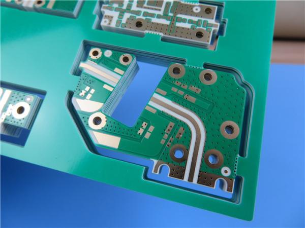 Rogers 25mil 0.635mm TMM10 Microwave PCBs Chemical Gold and Green Solder Mask for Dielectric Polarizers and Lenses