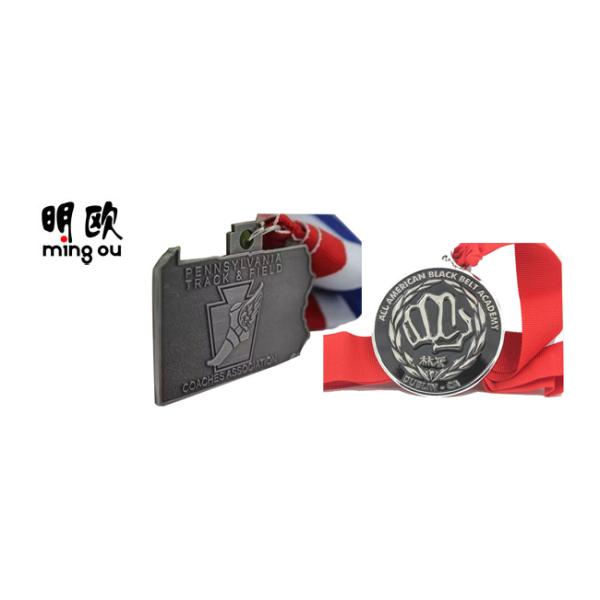 Square Custom Military Medals , Antique Tin Plating Zinc Alloy Medals For Awards